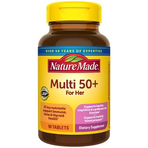 Nature Made Women's 50+ Multivitamin Tablets - 90ct - 1 of 4