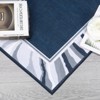 Modern Bordered Area Rug - Washable, Non-Slip & Stain Resistant Low Pile Carpet,Clean-lined Runner Rug - 4 of 4