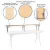 Flash Furniture 72'' x 12'' x 12'' Birchwood Bar Top Riser with Silver Legs - 3 of 4