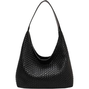 Leather Tote Bag for Women Top-handle Shoulder Bag, Hobo Bags Large Capacity Soft Vegan Crossbody Handbag Underarm - 1 of 4