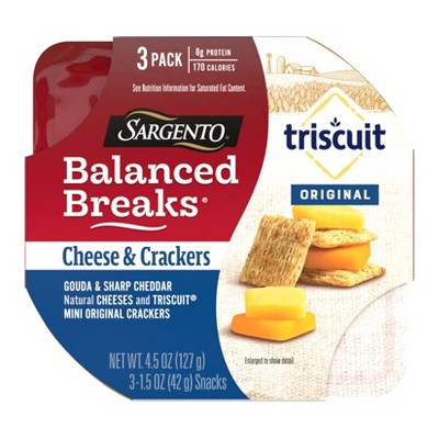 Sargento Balanced Breaks Cheese & Mini Triscuit Crackers - 4.5oz/3ct