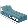 4-in-1 Multi-Function Sofa Bed Chair with Folding Ottoman, Storage Pocket, USB Port for Living Room, Bedroom, Apartment - 3 of 4