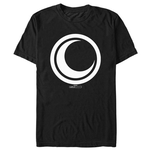 Men's Marvel: Moon Knight White Crescent Moon Logo T-shirt - Black ...