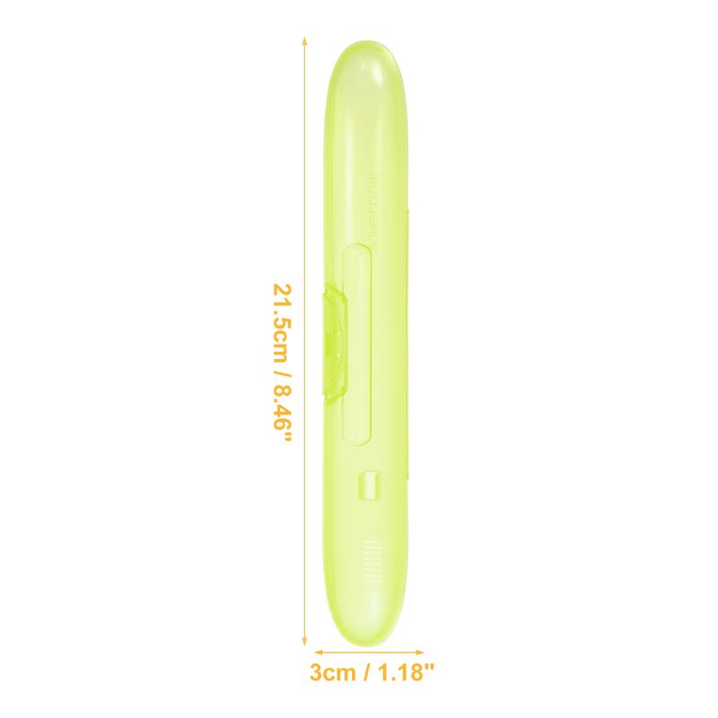 Unique Bargains Portable Toothbrush Cases Traveling Toothbrush Holders Case Plastic 8.46"x1.18"x1.14" 1 Pcs, 4 of 7