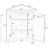 2-Door Modern Corner Storage Cabinet, Freestanding Corner Organizer with Adjustable Shelves, Perfect for Bathroom, Kitchen, Living Room - 2 of 4