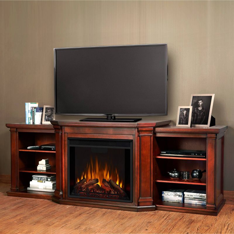 Real FlameValmont Electric TV Media Fireplace Dark Mahogany, 3 of 12