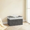 Storage Basket with Lid, 27.7 Gallon (105L) Woven Storage Bin. Features handles, a removable liner, and a metal frame. - 2 of 4