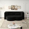 78" Full Size Plush Corduroy Floor Sofa Bed with Foam Support, Convertible Folding Sleeper Couch Space-Saving Guest Bed, No Assembly Required - 2 of 4