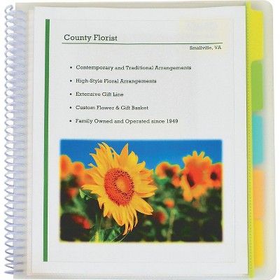 C-Line 10-Pocket Poly Portfolio With Write-On Tabs CLI33650