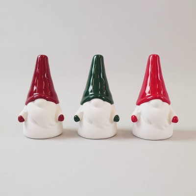 3ct Ceramic Gnomes Red/Green - Bullseye's Playground™