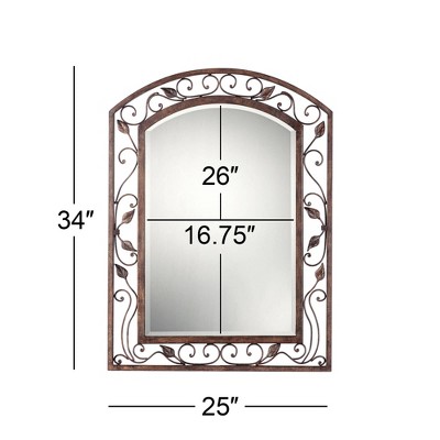 Eden Park French Bronze 40" Rectangular Beveled Wall Mirror