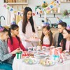 200 Pc Christmas Party Supplies, Funny Tableware Sets: Dinner Plates,Dessert Plates,Napkins,Cups,Spoons,Forks,Knives,Straws for 25 Guests,Party Decor - 2 of 4