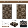 Outdoor Rug Waterproof Plastic Straw Rug Reversible Washable Rug Indoor Outdoor for Patios Porch Balcony Backyard Picnic - 3 of 4