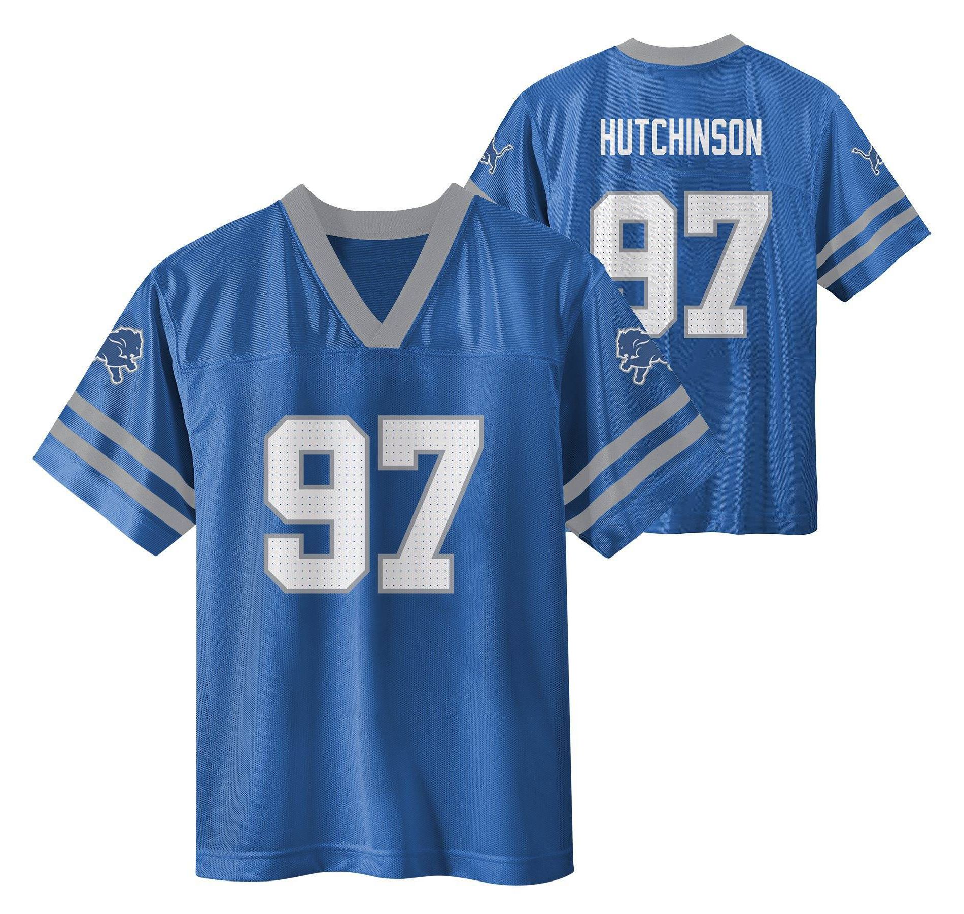 NFL Detroit Lions Aidan Hutchinson Boys' Short Sleeve Jersey - S