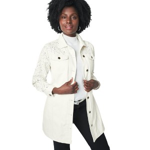 Jessica London Long Denim Jacket - 1 of 4