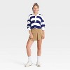 Women's Game Day Striped Cropped Long Sleeve Polo T-Shirt - JoyLab™ - 3 of 3