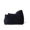 Velveteen Bean Bag Chair with Armrests - 3 of 4