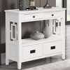 ORRD 36" Farmhouse Pine Console Table with 4 Drawers & Shelf, Entryway Sofa Table for Living Room, Bedroom, Hallway (Blue) - 3 of 4