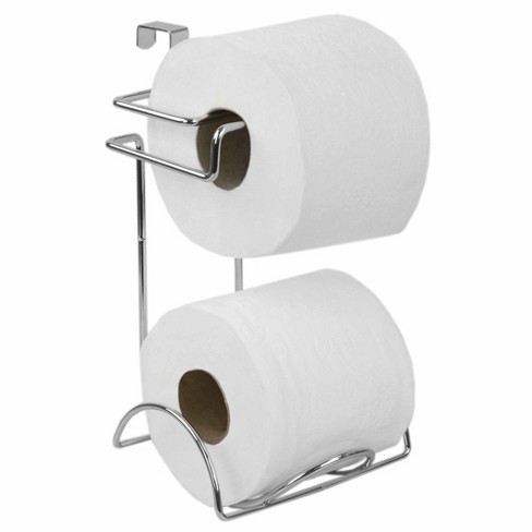 Mainstays Chrome Over-the-Tank Toilet Paper Holder, 7.5 inch x 3.5 inch x 1.4 inch