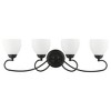 Livex Lighting Brookside 4 - Light Vanity in  Black - 4 of 4