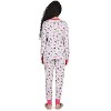 Memoi Women's Henley Cotton-Rich Pajama Set with Dog Print Gray Heather XS - 3 of 4