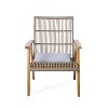 NicBex 1-Pack Acacia Outdoor Patio Chairs Waterproof Outdoor Chairs Patio Chaise Lounge Chair for Balcony - 3 of 4