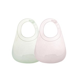Bc Babycare Silicone Baby Bib BPA-Free Unisex Toddler Bib for Messy Eating,Lightweight,2 Pack - 1 of 4