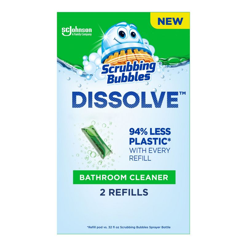 Scrubbing Bubbles Dissolve Bathroom Cleaner Pods Refill - 0.28oz/2ct, 1 of 15