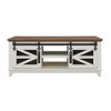 Coffee Table with Storage & Sliding Barn Doors, 48in Wide Farmhouse Wooden Coffee Tables with Adjustable Shelves for Living Room - 2 of 4