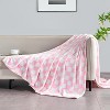 Lomsoe Checkered Blanket Flannel Throw Blankets Soft Cozy Checkered Grid Print Chessboard Pattern Throws for Bed Sofa Couch. - 3 of 4