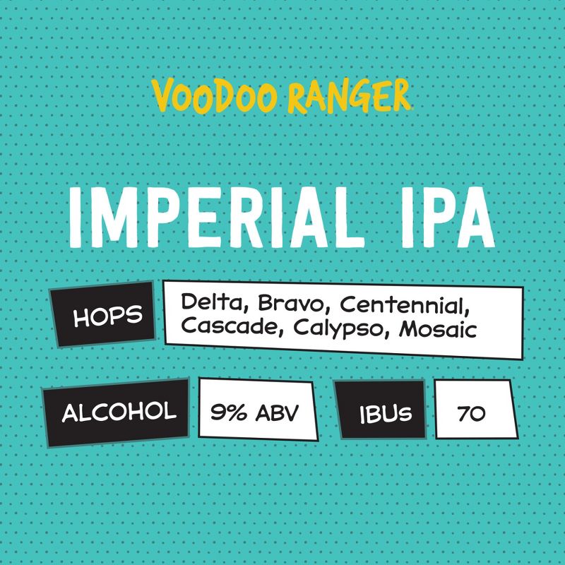 New Belgium Voodoo Ranger Imperial IPA Beer - 12pk/12 fl oz Cans, 6 of 10