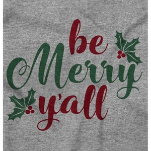 Christmas Mistletoe Be Merry Yall Toddler Baby Girl T Shirt Brisco Brands - 1 of 4