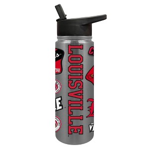 NCAA Louisville Cardinals Varsity Thirst Water Bottle - 24oz: Stainless Steel, Plastic Lid - 1 of 4
