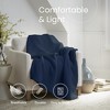 Whisper Organics, 100% Organic Waffle Blanket, Breathable Lightweight Blanket, GOTS and Fairtrade Certified, Navy Blue - King/California King - 3 of 4