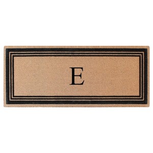 A1HC Natural Coir and PVC Backing Classic Border Flock Monogrammed Door Mat, Anti-Shed Entry Doormat - 1 of 4