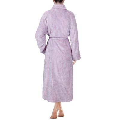 Lavender Plush Fleece Microfiber Bathrobe in 2XL-3XL