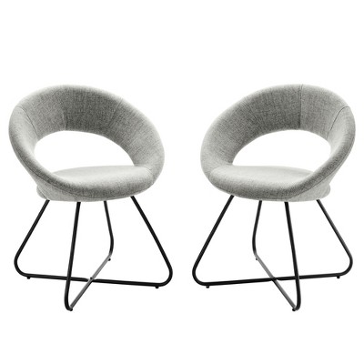 Modway Nouvelle-Upholstered-Fabric-Dining-Chair-Set-of-2