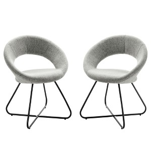 Modway Nouvelle-Upholstered-Fabric-Dining-Chair-Set-of-2 - 1 of 4