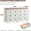 Dresser for Bedroom, Farmhouse Wood Rustic Wide Chest of Drawers, Storage Dressers Organizer for Bedroom, Living Room, Hallway - 2 of 4