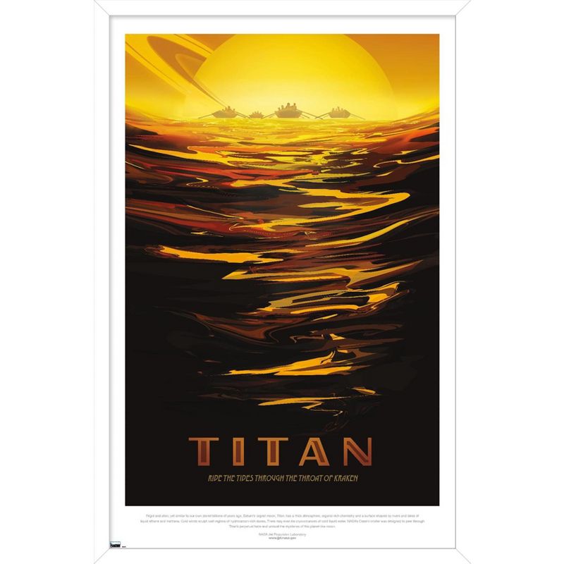 Trends International NASA - Titan Travel Poster Framed Wall Poster Prints, 1 of 7