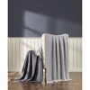 Kate Aurora Chic Living 2 Pack Charcoal Gray Yarn Dyed Woven & Fringed Coordinating Ultra Soft Accent Throw Blanket Set - 50 in. W x 60 in. L - 2 of 2