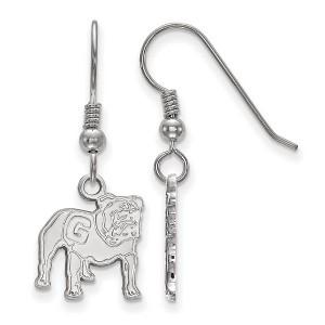 Black Bow Jewelry Sterling Silver Georgia Bulldogs NCAA Dangle Earrings - 1 of 3