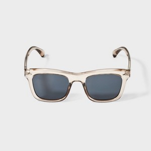 Men's Flat Top Square Sunglasses - Goodfellow & Co™ Gray - 1 of 2