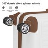 3-Piece Premium ABS Luggage Set (20", 24", 28"), Suitcases with Multi-Position Handle, Silent Spinner Wheels, and TSA-Approved Lock, Blue - 4 of 4