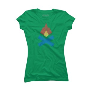 Junior's Design By Humans Campfire By elcorette T-Shirt - 1 of 3