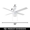 Portage Bay Chism 52" Ceiling Fan with Light, Quiet Motor & Pull Chain, White - 2 of 4
