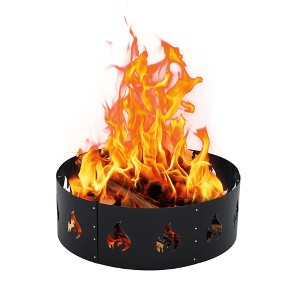 16.9 * 16.9 * 3.9 Inch Stainless Steel  Portable Mantelpiece and Ring, for Camping and Garden Meetings,Fireplace and Barbecue - 1 of 4