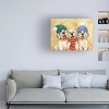 Canvas Wall Art - MAKIKO 'Christmas Golden Dogs' Wall Art for Living Room, Bedroom, or Office Décor by Trademark Fine Art - 19 x 14 Inches - 3 of 4