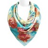 Wrapables Silk Satin Floral Neckerchief 35 x 35 Inch Square Scarf, Roses - image 3 of 4