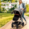 3-in-1 Reversible Baby Stroller, High Landscape Foldable Pushchair with Adjustable Backrest, Canopy & Foot Cover - 2 of 4